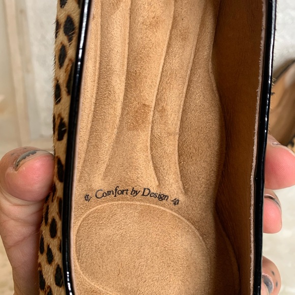 Sofft Leopard Print Cow Hair Leather Ballet Flats EUC Size 7.5 - Picture 4 of 6